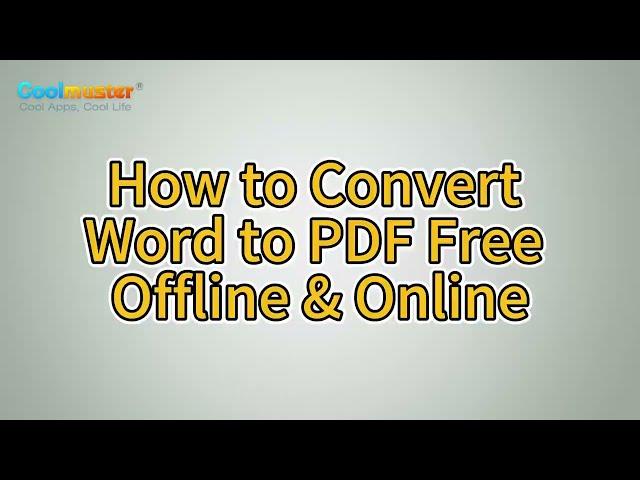 [Solved] How to Convert Word to PDF Free Offline & Online