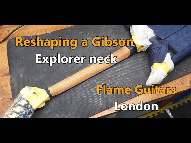 Reshaping a Gibson Explorer neck