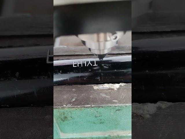 Serial Number Engraving on Metal Tube | Precision Dot Peen Marking Machine  | HeatSign