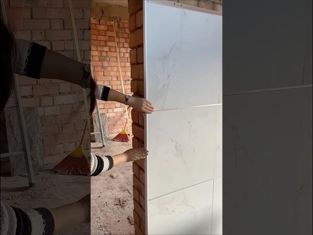 Wall tiles #installation #process #shorts #tips #alshaheentech