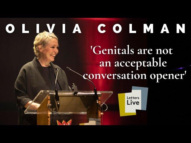 Olivia Colman reads a letter responding to an unsolicited penis photograph