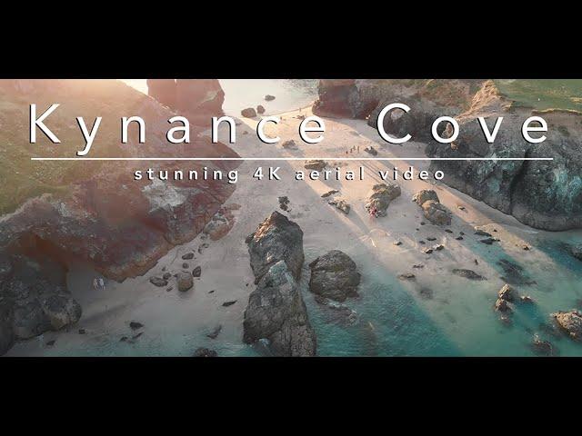 Kynance Cove Cornwall. Stunning 4K drone video.