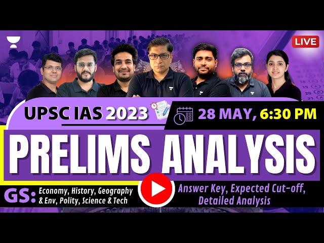 UPSC 2023 PAPER ANALYSIS | UPSC PRELIMS 2023 PAPER | UPSC 2023 ANSWER KEY & EXPECTED CUT-OFF