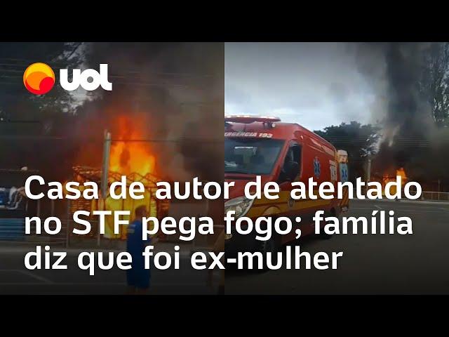 Ex-mulher de autor do atentado contra STF põe fogo em si mesma e em casa onde moravam, diz família