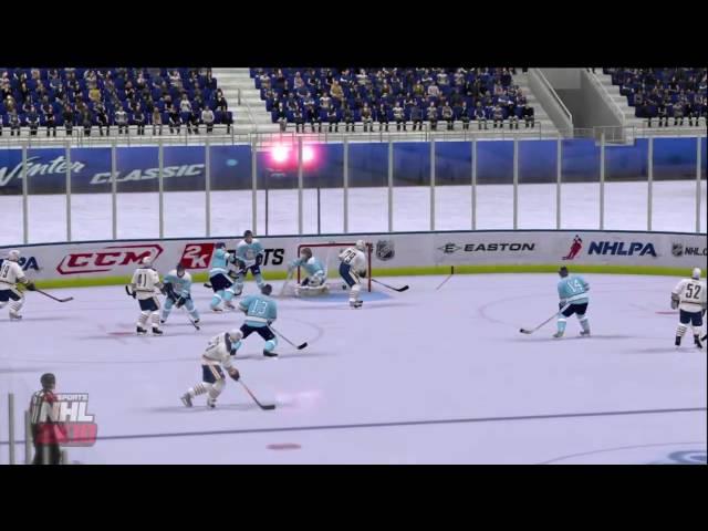 NHL 2K10 - Winter Classic at Ralph WIlson Stadium Period 1