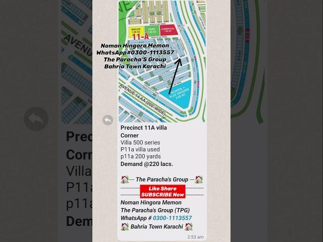 Precinct-11A Villas Bahria Town Karachi | Location Map Development Payment Plan BTK Bahria Property