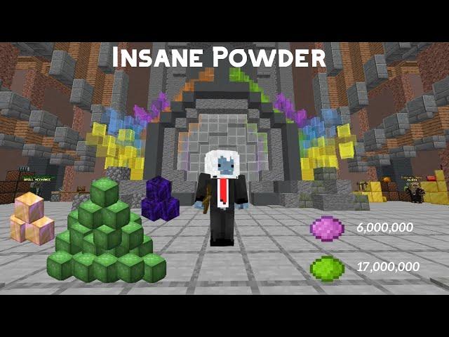 What does 40 hours of POWDER GRINDING get you in Hypixel Skyblock