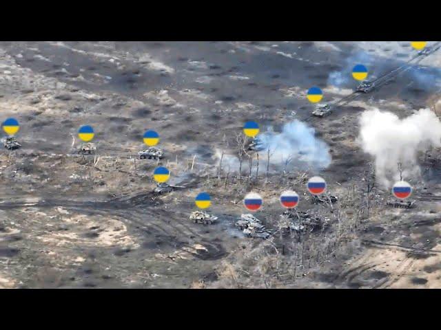 Epic battle erupts as Ukrainian tanks meet Russian troops