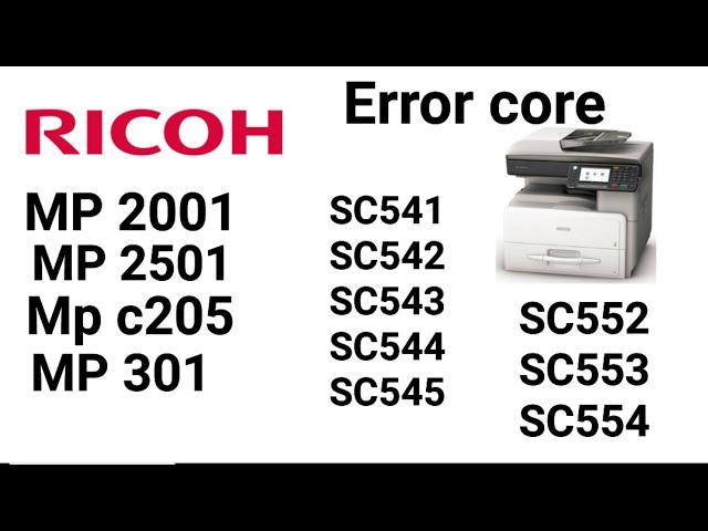 RICOH SC Reset How to reset SC542, 543, 544, 545, 552,553, 554.