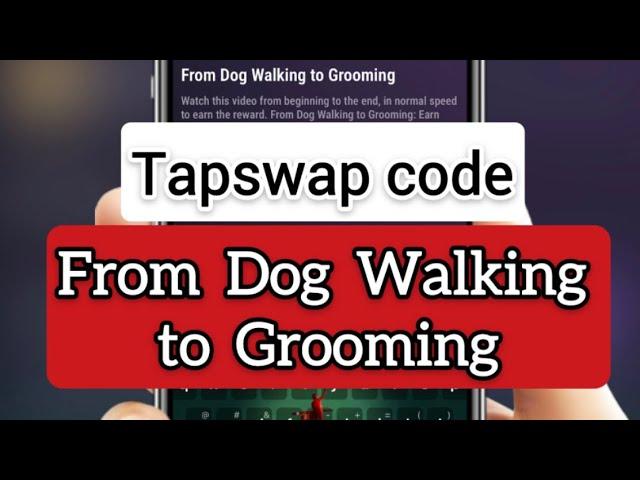 From Dog Walking to Grooming | Tapswap code || tapswap code From Dog Walking to Grooming #tapswap