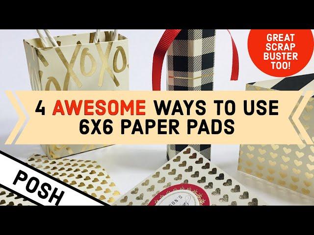 ⭐️6x6 PAPER PAD PROJECTS⭐️ 4 Awesome Ways To Use 6x6 Papers/ GET RID OF THOSE SCRAPS TOO/Easy DIY