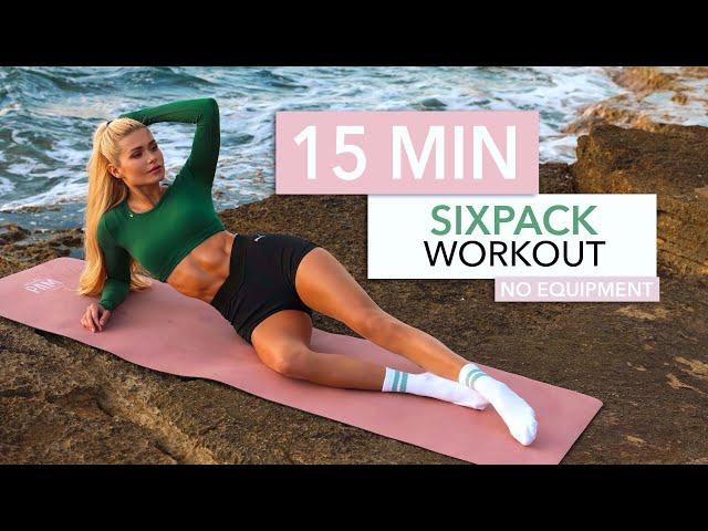 15 MIN SIXPACK WORKOUT - Beginner & Medium / for lower, upper & side abs