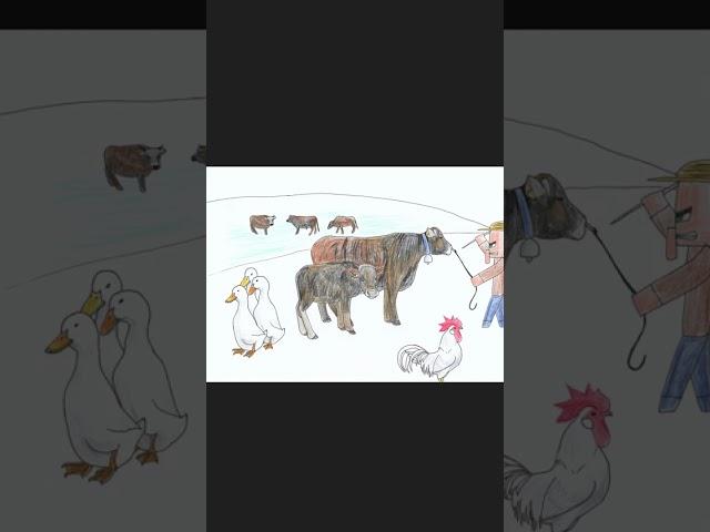 도도한 친구들과 함께 부르는 영어동요 그림 - 얼룩송아지 #shorts