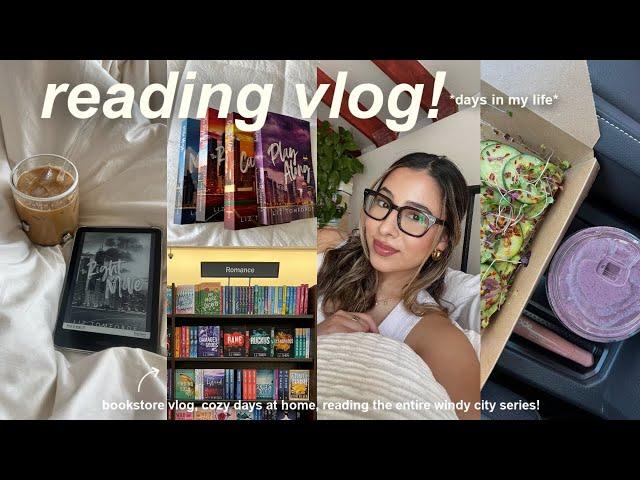 VLOG! cozy & productive days, bookstore vlog, new books, & reading the entire windy city series!