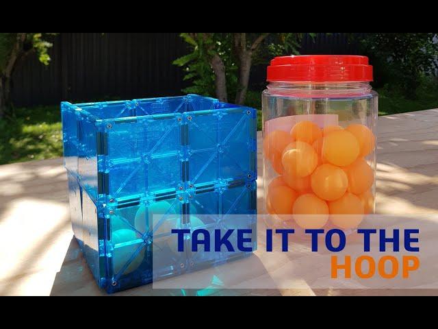 Magnetic Tiles Ideas - Take it to the hoop!