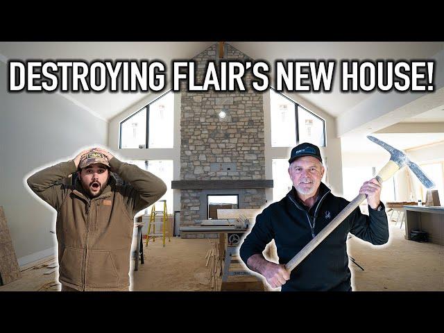 I had to DESTROY FLAIR'S NEW FIREPLACE! (I messed up...)