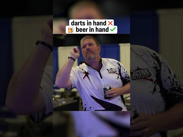 Darts in hand  Beer in hand ️