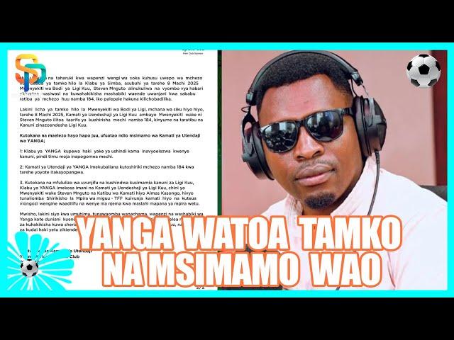 AMBOKILE:YANGA WATOA TAMKO JUU YA MSIMAMO WAO/AWAPASUA TFF NA UONGOZ WA SIMBA KWA MAMBO YAO YA HOVYO