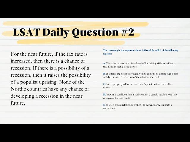 LSAT Example Must Be True Question #2 Explained