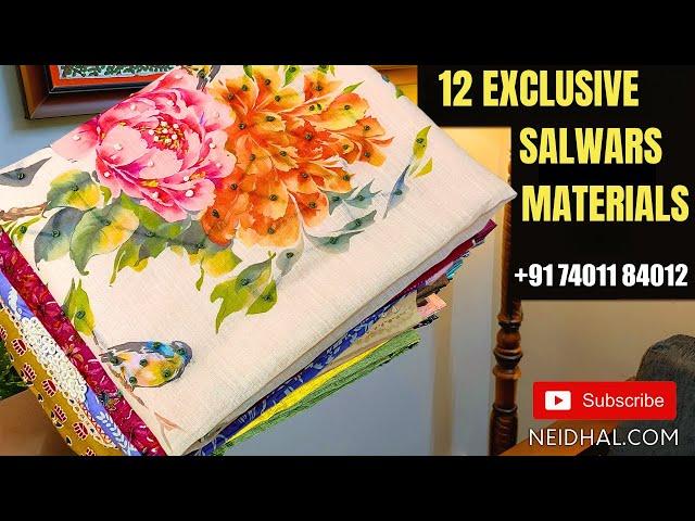 12 New Sarees & Salwar Material Designs | NEIDHAL.COM | WhatsApp +917401184012 |JUNE 10 #3436