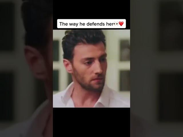 The way he defends her  | Turkish Drama cute status #shorts