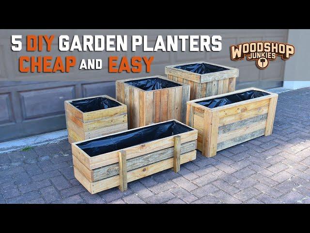 5 DIY Garden Planters - Cheap, Easy, Fast