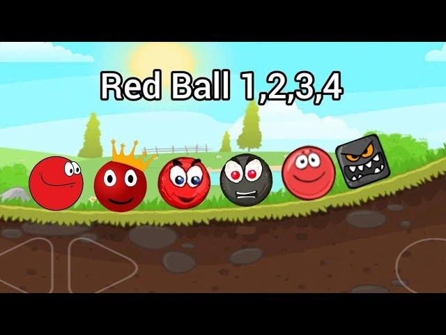 Red Ball 1,2,3,4 | Full Gameplay | All Levels | All Bosses | Android/iOS