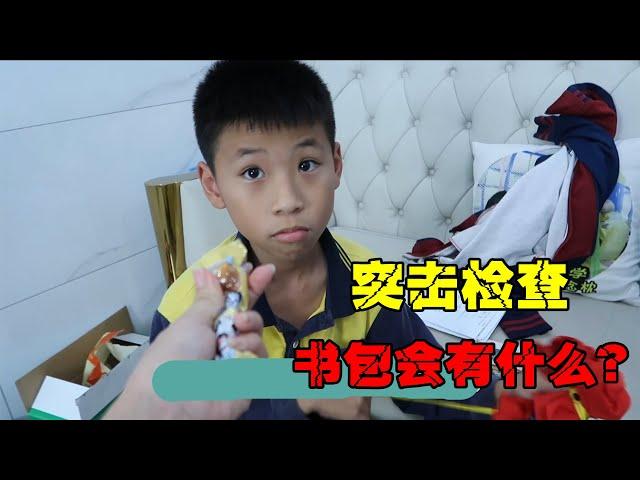 老师反应有同学带玩具上学，妈妈突击检查书包，兄弟俩解释不清了【希樂同学】