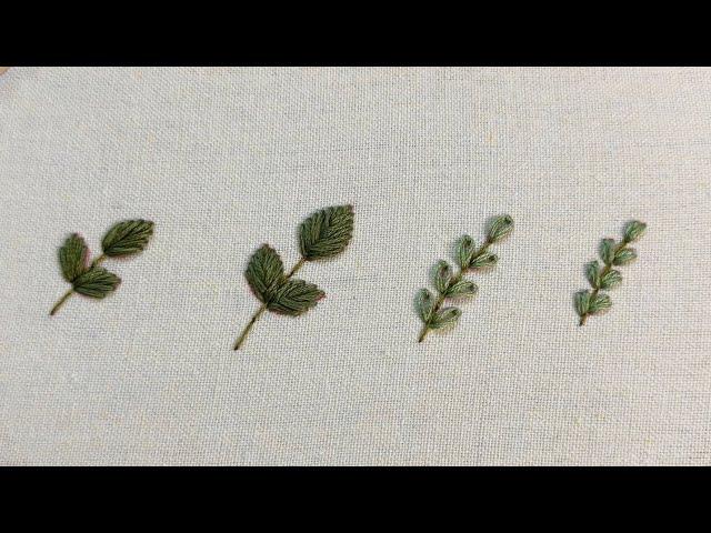 Most Easiest Leaf Embroidery   Learn Hand Embroidery Leaf tutorial for Beginners from Gossamer 