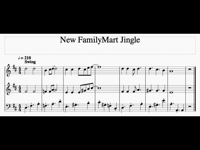 FamilyMart New Jingle Transcription 全家便利商店新鈴聲採譜