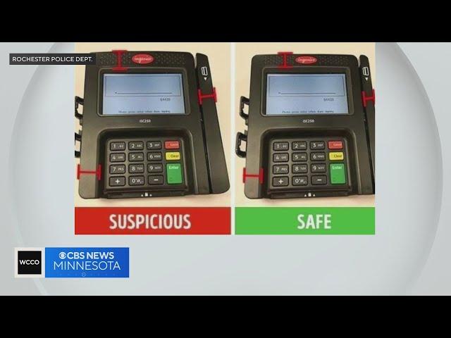 How to tell if a skimming device is attached to credit card reader