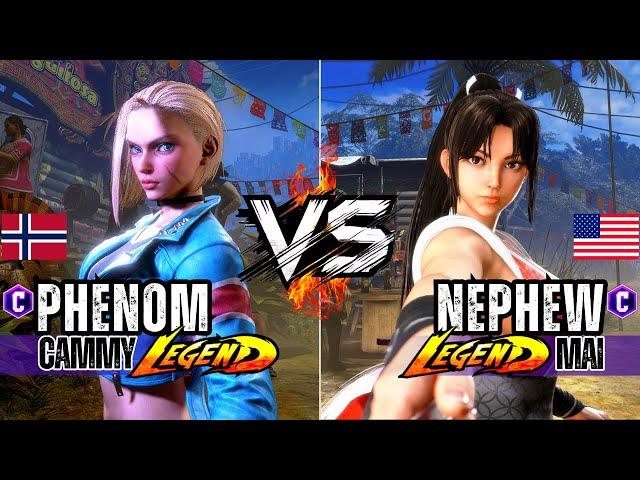 SF6 ▰ PHENOM (Cammy) vs NEPHEW (Mai) ▰ High Level Gameplay Street Fighter 6