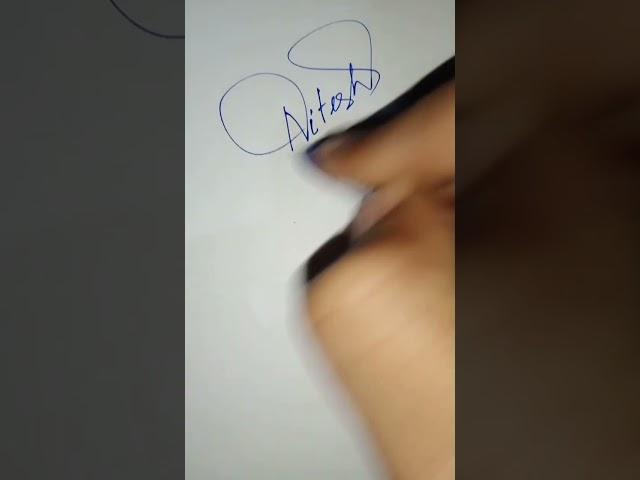 Nitesh name comment your name for next #trending #shorts #signature #nitesh