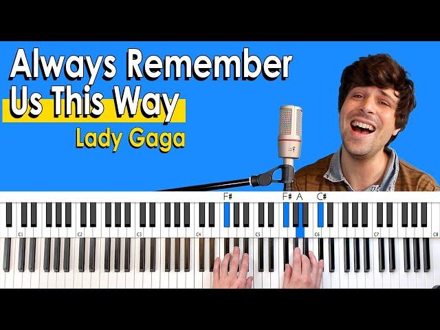 How to play “Always Remember Us This Way” by Lady Gaga [Piano Tutorial + Chord Chart]