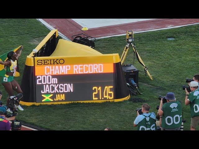 Shericka Jackson WINS 200m Final 21.45 || 2022 WORLD CHAMPIONSHIP OREGON