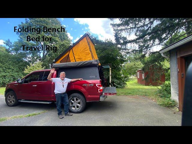 Folding Bench Bed for Travel Rig.