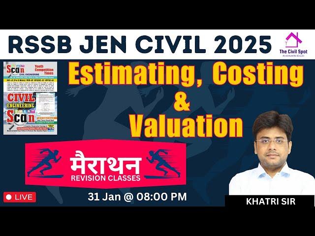 Estimating, Costing & Valuation | Marathon Class for RSSB JEn 2025 Degree | Estimate Marathon Class