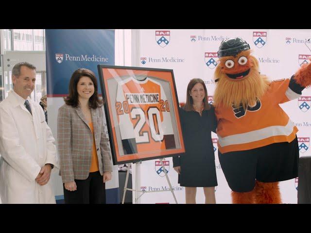 Gritty Helps Announce New Partnership Between Philadelphia Flyers and Penn Medicine