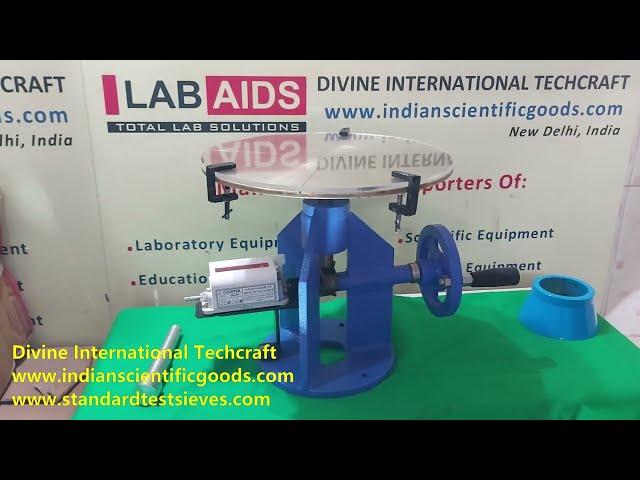 Flow Table to determine the consistency of mortars and building lime.