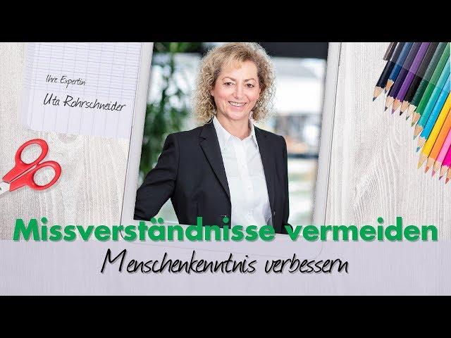 Missverständnisse vermeiden - Menschenkenntnis verbessern | Uta Rohrschneider | Soft Skills Circle