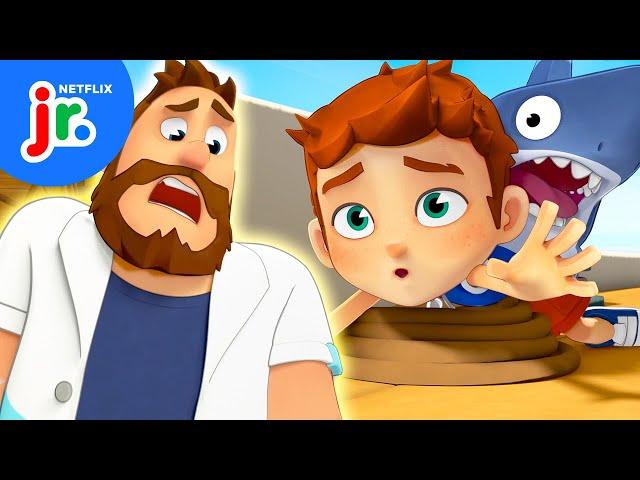 Wild Sharkpups on Board!  Sharkdog | Netflix Jr