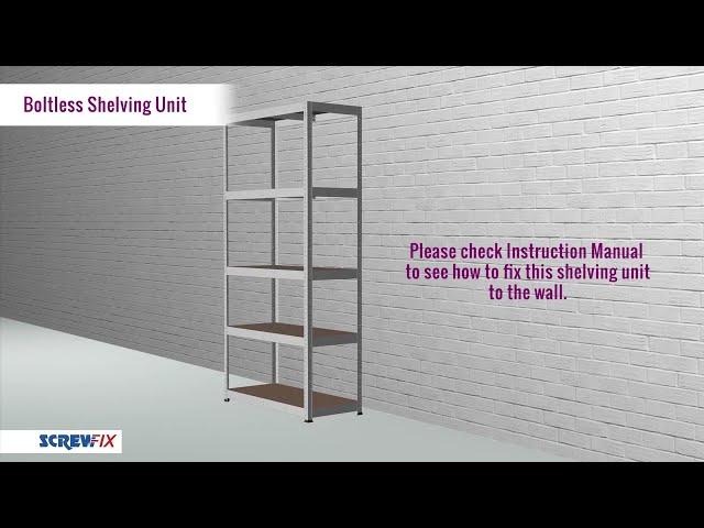 GALVANISED STEEL BOLTLESS SHELVING UNIT | Screwfix