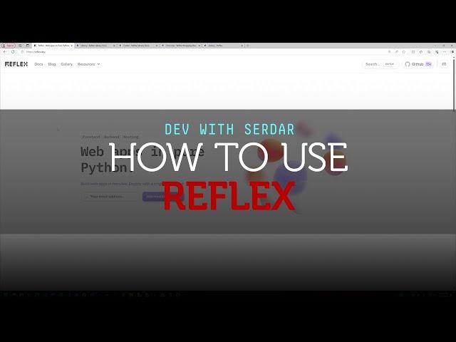 How to use Reflex for making JS-powered websites in pure Python