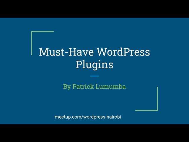 6 Must Have WordPress Plugins