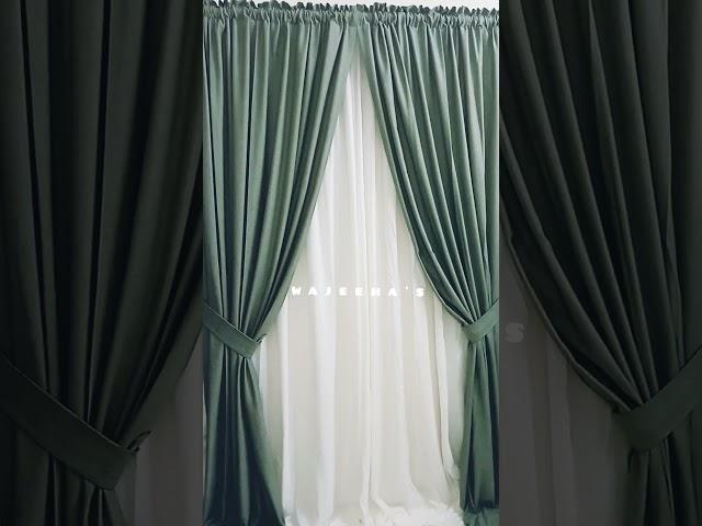 beautiful grey curtains| wajeeha's #trending #karachiweather #bedroom #drawingroomdesign