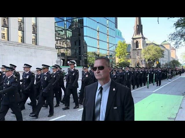 Canadian police officers memorial march