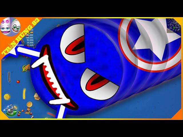 WORMSZONE.IO | GIANT SLITHER SNAKE TOP 01 / Epic Worms Zone Best Gameplay! | Trần Hùng 83