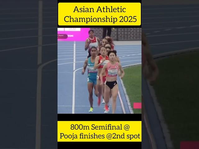 womens 800m semifinals@Asian athletic Pooja finished@2nd