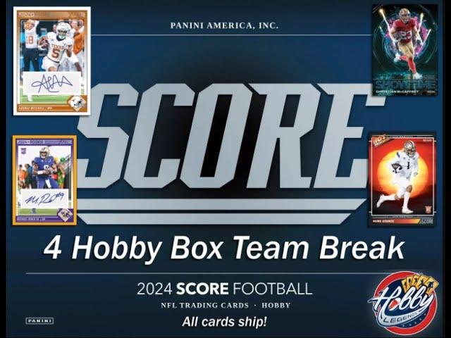 2024 Score Football 4 Hobby Box Team Break #9 eBay 09/21/24