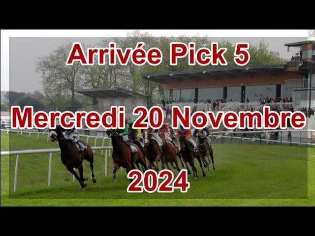 ARRIVÉE PMU TURF PICK 5 DU MÉRCREDI 20 NOVEMBRE R1C5 ET R1C8